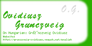 ovidiusz grunczveig business card